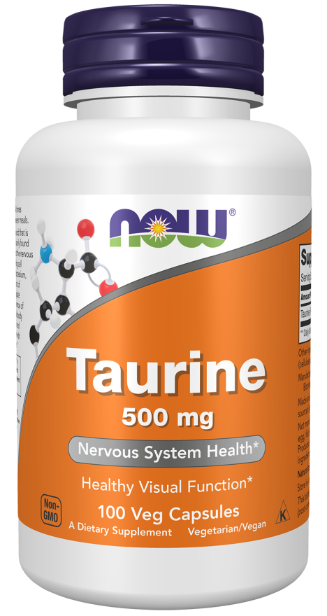 NOW TAURINE cps 100 x 500mg Product Main Image