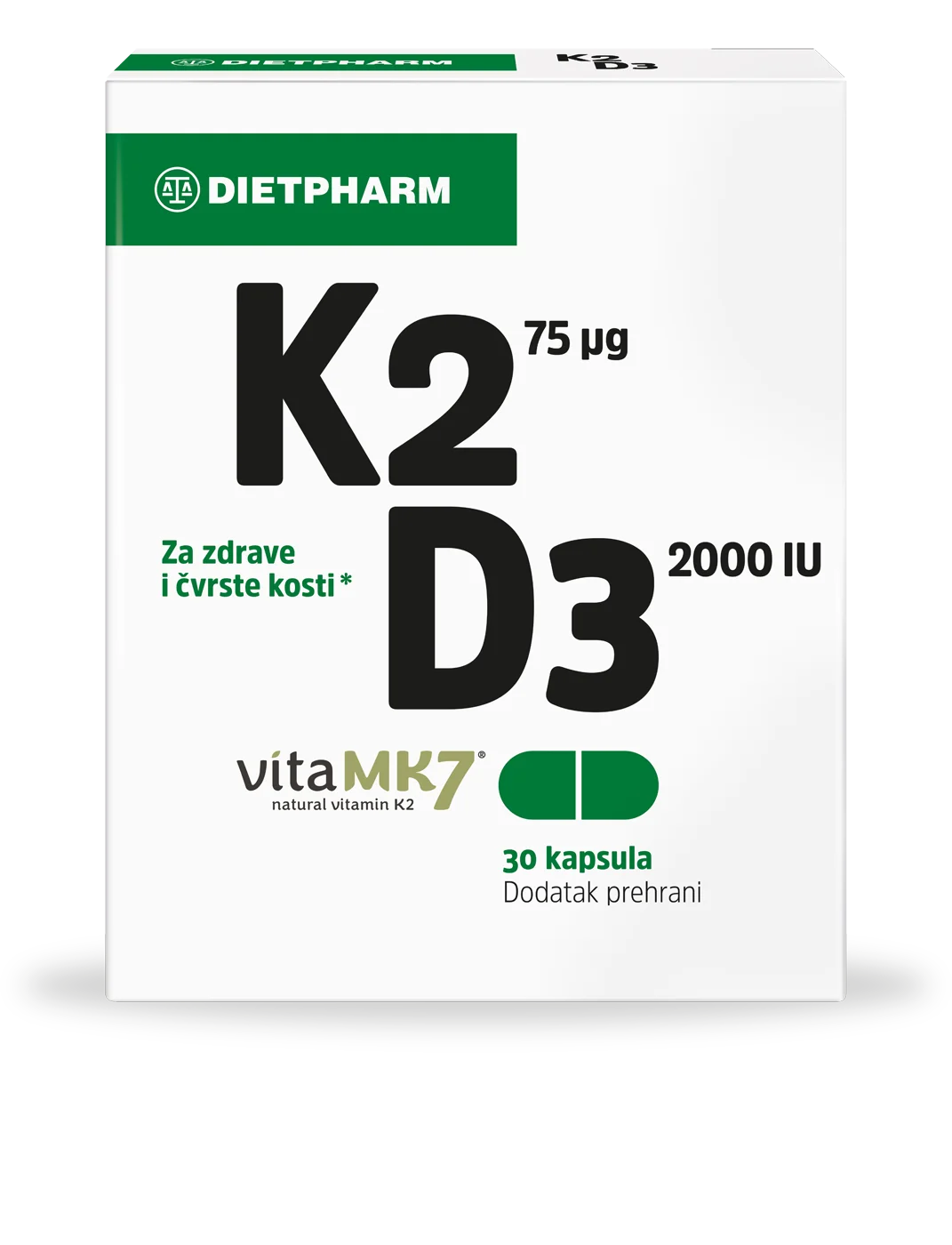 DIETFARM D3+K2 CAPSULES x 30 Product Main Image