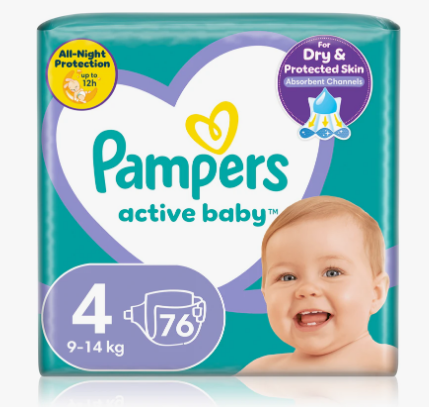 PAMPERS DAJPERS 4/7-18kg x 76 Product Main Image