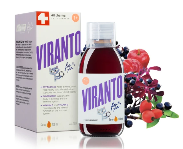 4U VIRANTO 1+FORTE SYRUP 100ml Product Main Image