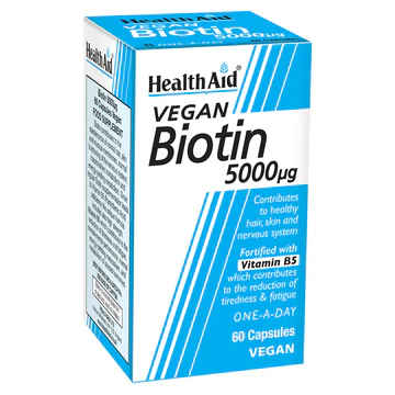 HEALTH AID BIOTIN 5000 VIT.B7 CAPSULES x 60 Product Main Image