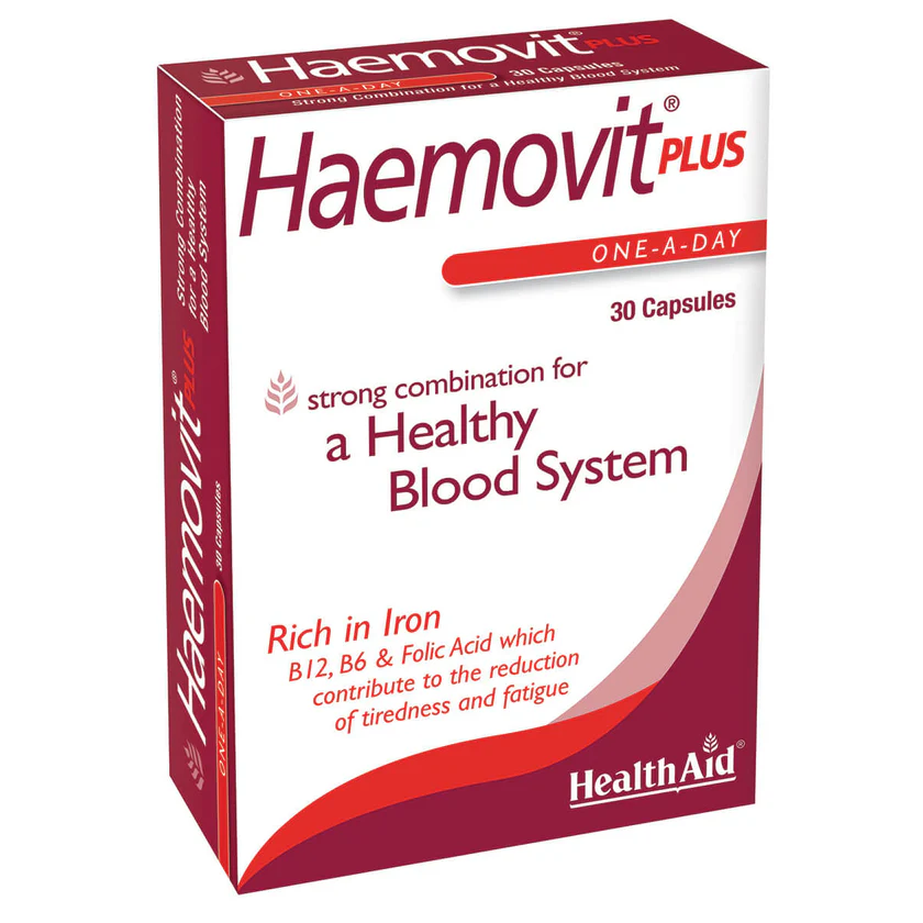 HEALTH AID HAEMOVIT PLUS capsules x 30 Product Main Image