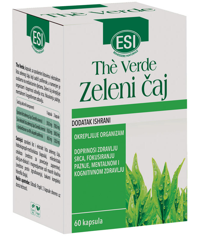 ESI GREEN TEA CAPSULES x 60 Product Main Image
