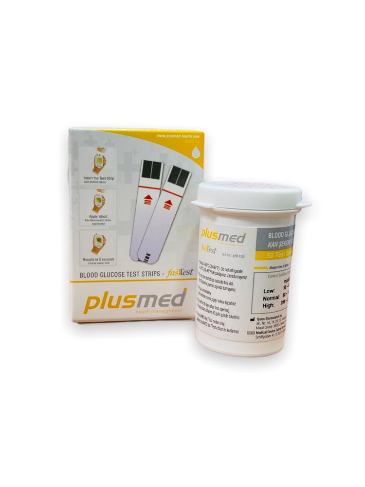 PLUSMED GLUCOSE TEST STRIPS x 50 Product Main Image