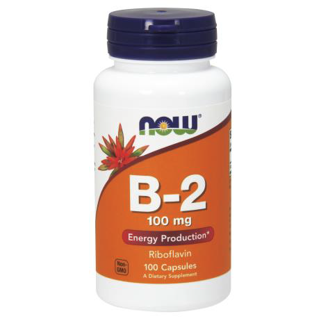 NOW Vitamin B2 riboflavin 100cps x 100mg Product Main Image