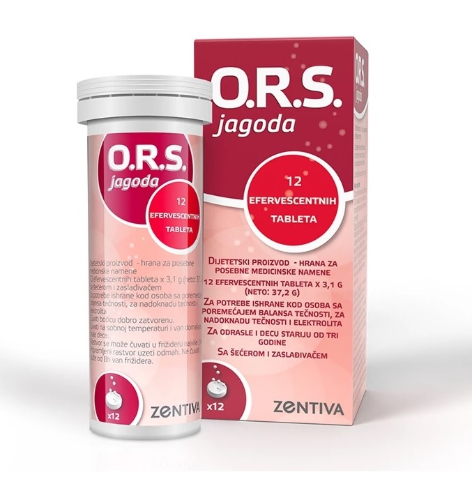 ALVOGEN ORS EFERVETS STRAWBERRY x 12 Product Main Image