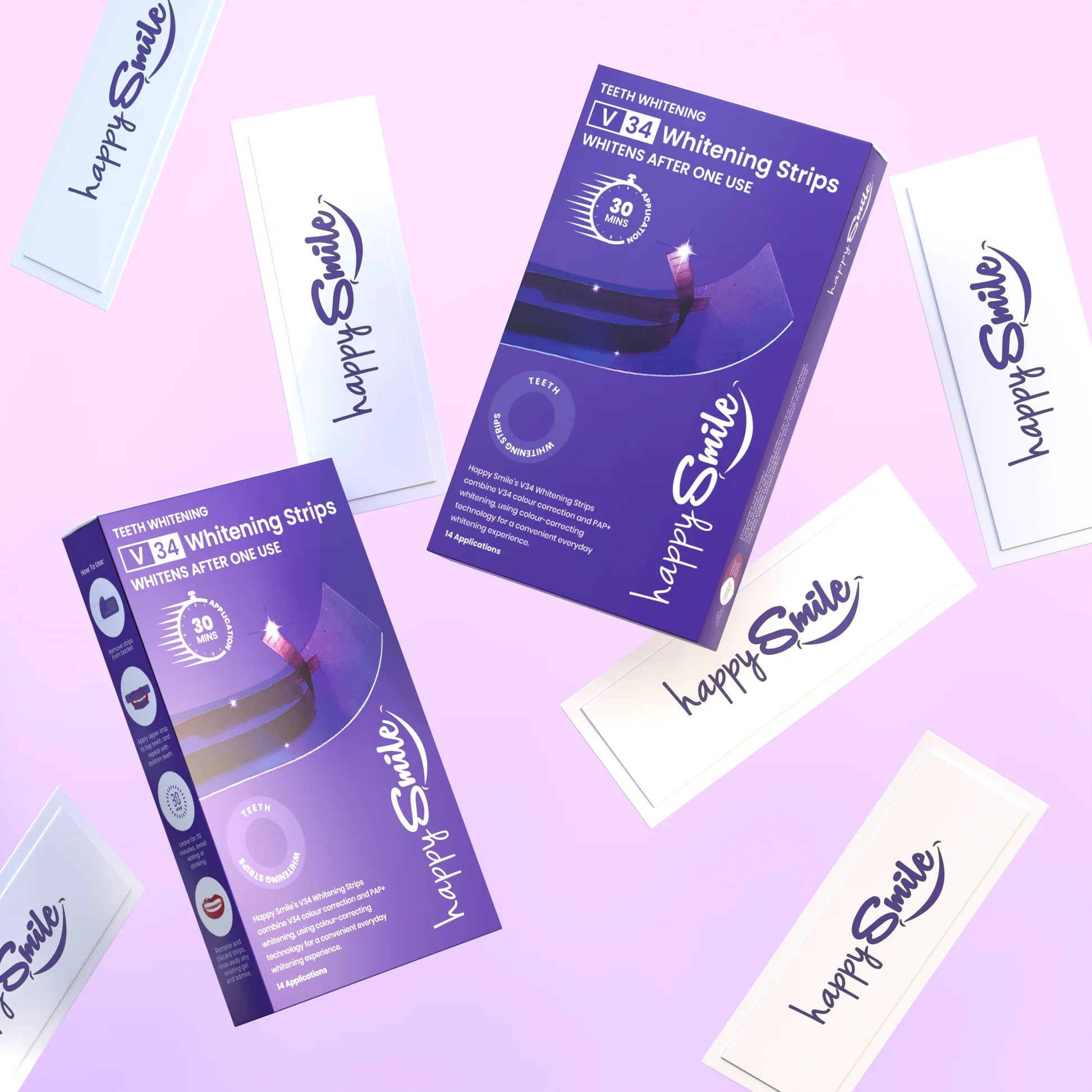 HAPPY SMILE V 34 TEETH STRIPS x 14 Product Main Image
