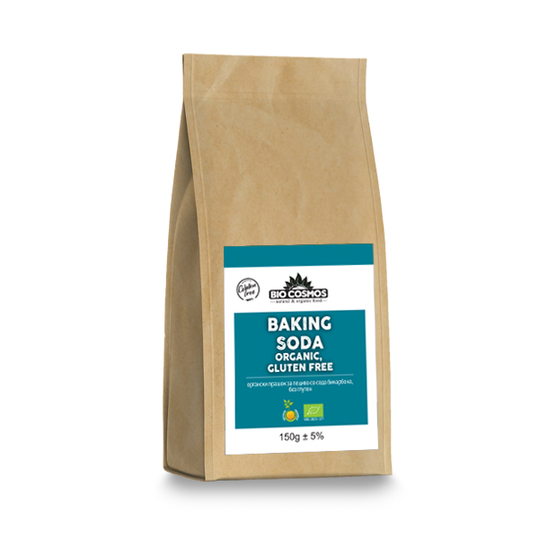 BIOCOSMOS ORGANIC BAKING POWDER+GLUTEN FREE SODA 150g Product Main Image
