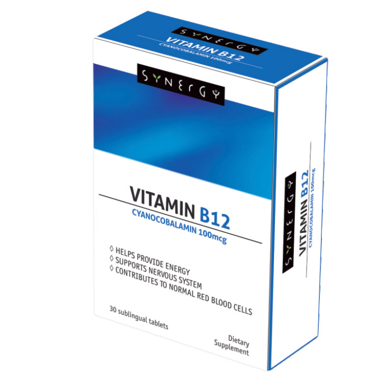 SYNERGY VITAMIN B12 100mcg x 60tbl Product Main Image