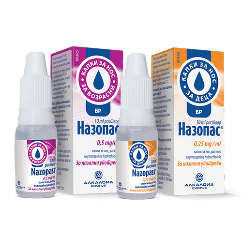 NAZOPASS nasal drops 0.5mg/1ml,10ml Product Main Image