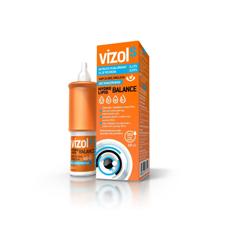 VIZOL S HYDRO BALANCE EYE DROPS 10ml Product Main Image